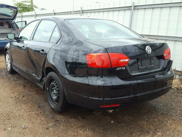 3VW2K7AJ1EM385962 - 2014 VOLKSWAGEN JETTA BASE Սև լուսանկար 3