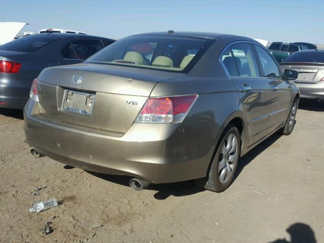 1HGCP36879A040639 - 2009 HONDA ACCORD EXL GOLD photo 4