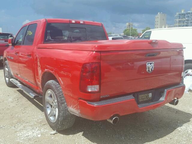 1C6RD6MT8CS169654 - 2012 DODGE RAM 1500 S RED photo 3