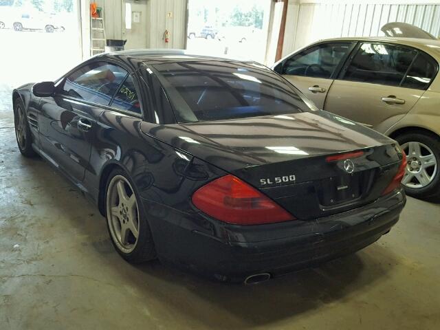 WDBSK75F73F027852 - 2003 MERCEDES-BENZ SL 500R BLACK photo 3