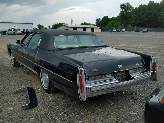 6B69S5Q123268 - 1975 CADILLAC FLTWD BROG BLACK photo 3