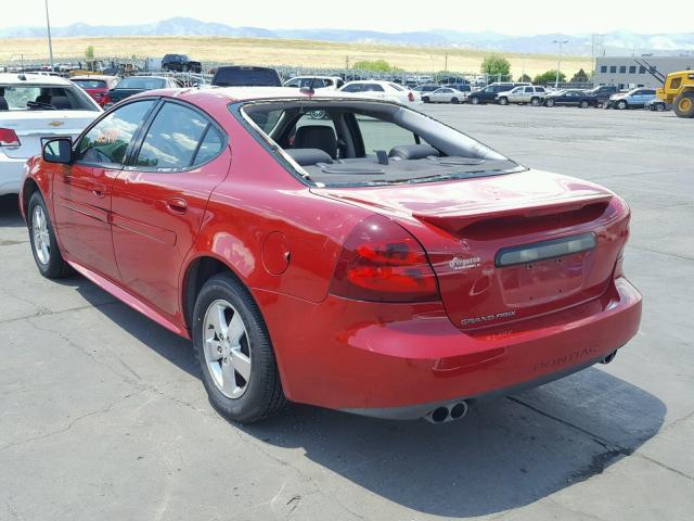 2G2WP582081189164 - 2008 PONTIAC GRAND PRIX RED photo 3