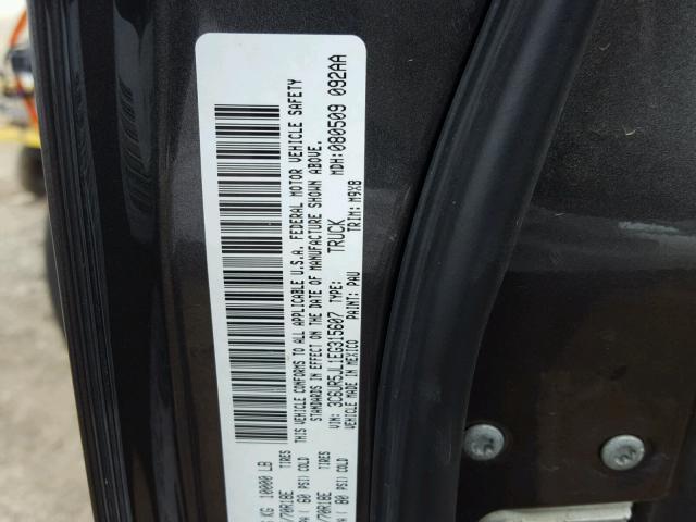 3C6UR5JL1EG315607 - 2014 RAM 2500 SLT GRAY photo 10