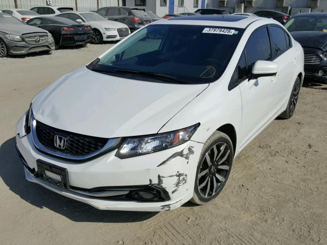 19XFB2F95FE201060 - 2015 HONDA CIVIC EXL WHITE photo 2