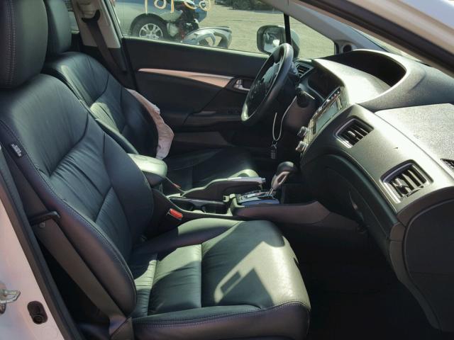 19XFB2F95FE201060 - 2015 HONDA CIVIC EXL WHITE photo 5