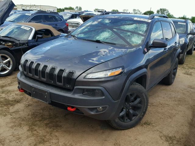 1C4PJMBS1GW241400 - 2016 JEEP CHEROKEE T CHARCOAL photo 2