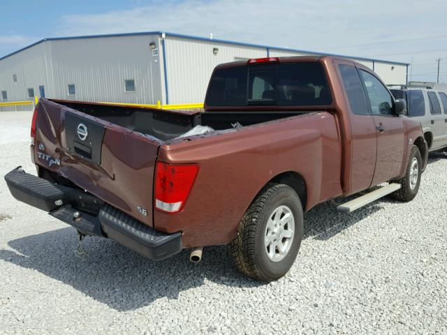 1N6AA06BX4N501686 - 2004 NISSAN TITAN XE BROWN photo 4