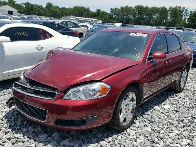 2G1WD58C989122375 - 2008 CHEVROLET IMPALA SUP BURGUNDY photo 2