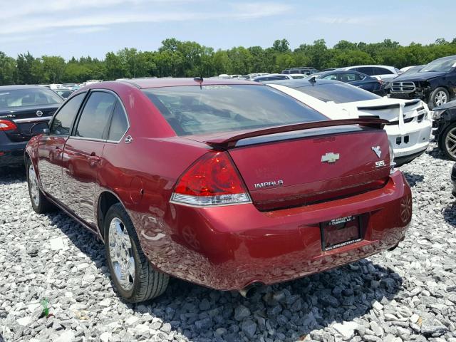2G1WD58C989122375 - 2008 CHEVROLET IMPALA SUP 勃艮第红 照片 3