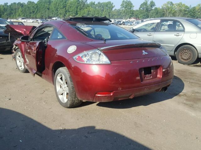 4A3AK24F97E036661 - 2007 MITSUBISHI ECLIPSE GS MAROON photo 3