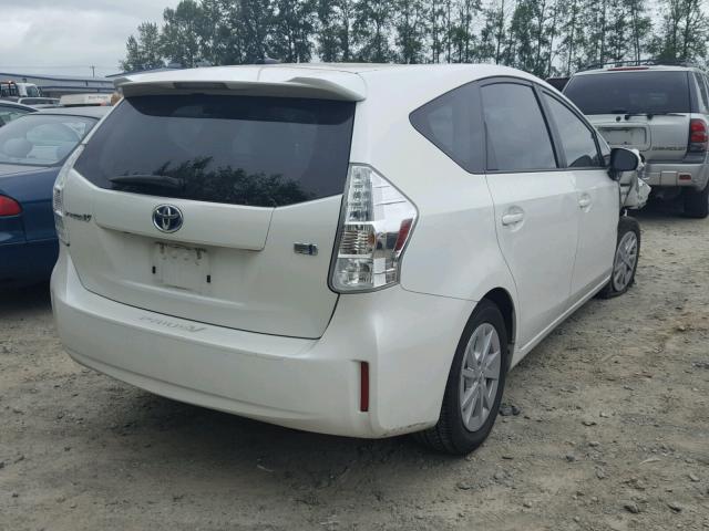 JTDZN3EU7D3269588 - 2013 TOYOTA PRIUS V WHITE photo 4