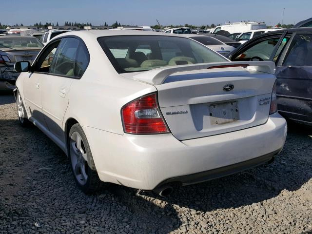 4S3BL676754226422 - 2005 SUBARU LEGACY GT WHITE photo 3