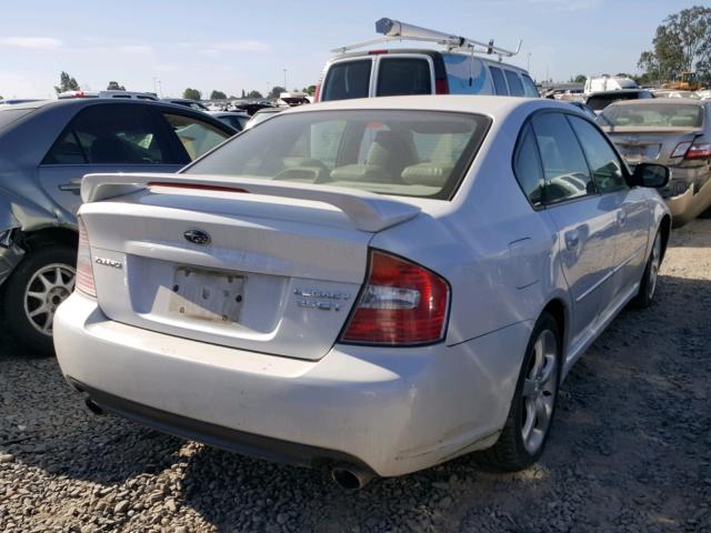 4S3BL676754226422 - 2005 SUBARU LEGACY GT WHITE photo 4