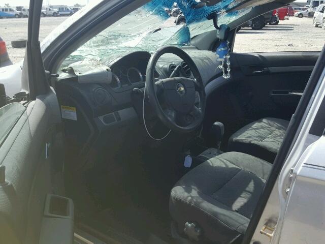 KL1TD56657B051798 - 2007 CHEVROLET AVEO BASE ვერცხლისფერი ფოტო 9
