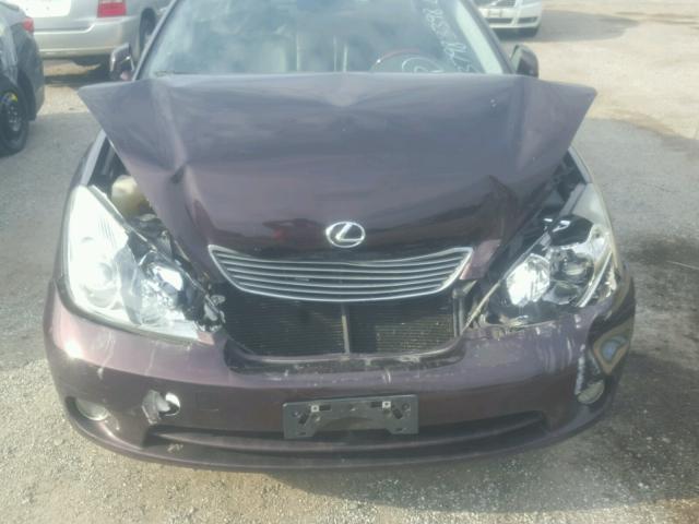 JTHBA30G355129802 - 2005 LEXUS ES 330 PURPLE photo 9