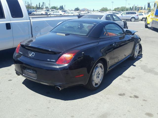 JTHFN48Y820021435 - 2002 LEXUS SC 430 BLACK photo 4