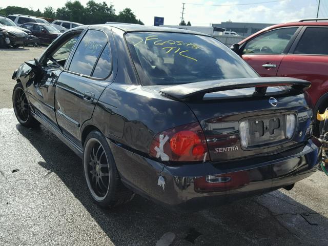 3N1AB51D24L734647 - 2004 NISSAN SENTRA SE- BLACK photo 3