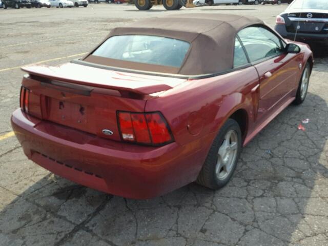 1FAFP44654F159178 - 2004 FORD MUSTANG RED photo 4