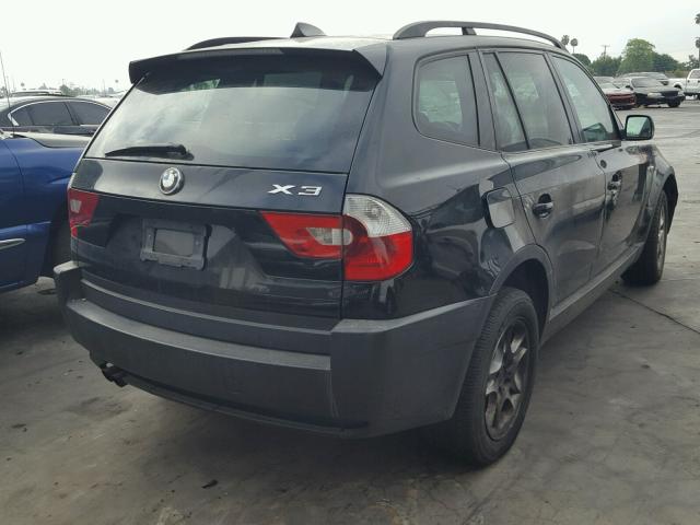 WBXPA73434WB27353 - 2004 BMW X3 2.5I BLACK photo 4