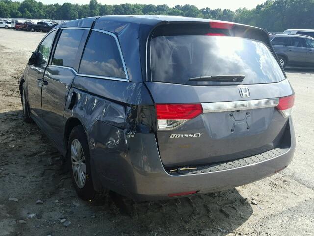 5FNRL5H29GB085627 - 2016 HONDA ODYSSEY GRAY photo 3