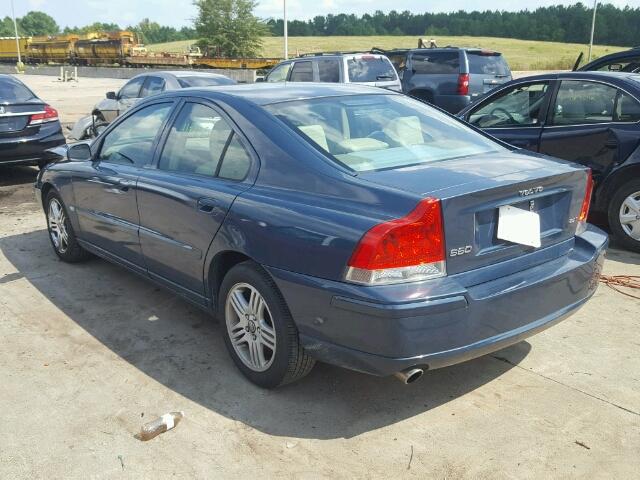YV1RS592062553905 - 2006 VOLVO S60 2.5T BLUE photo 3