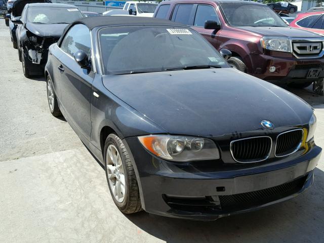 WBAUN13588VH77525 - 2008 BMW 128 I BLACK photo 1