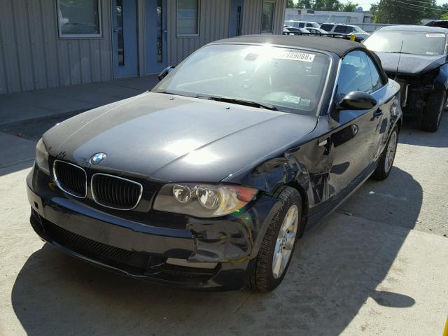 WBAUN13588VH77525 - 2008 BMW 128 I BLACK photo 2