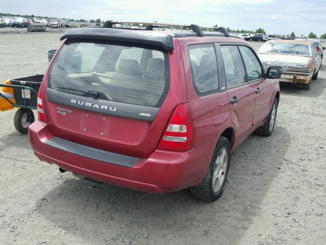 JF1SG65603G700395 - 2003 SUBARU FORESTER 2 RED photo 4