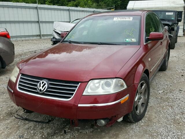 WVWRH63BX3P273216 - 2003 VOLKSWAGEN PASSAT GLX MAROON photo 2