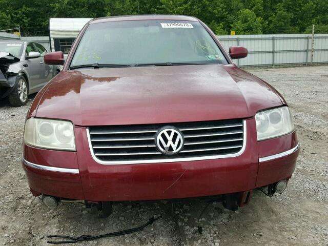 WVWRH63BX3P273216 - 2003 VOLKSWAGEN PASSAT GLX MAROON photo 9