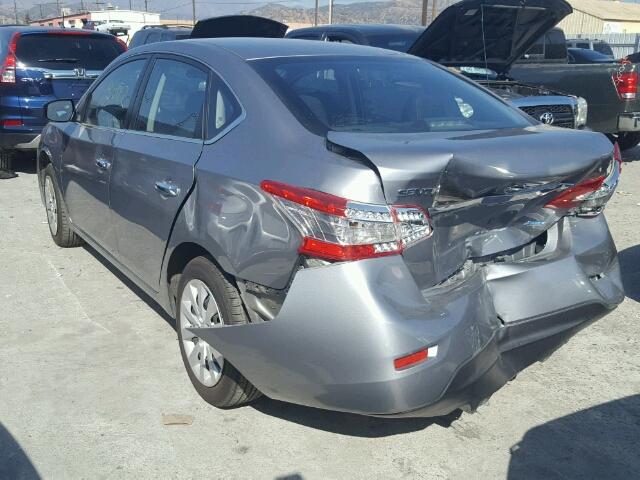 3N1AB7APXEY310806 - 2014 NISSAN SENTRA S SILVER photo 3