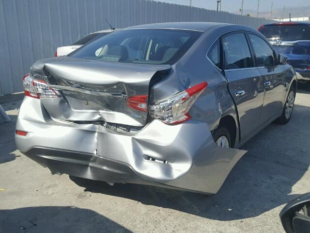 3N1AB7APXEY310806 - 2014 NISSAN SENTRA S SILVER photo 4