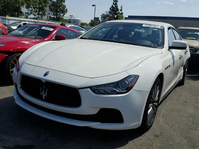 ZAM57XSA6G1165194 - 2016 MASERATI GHIBLI WHITE photo 2