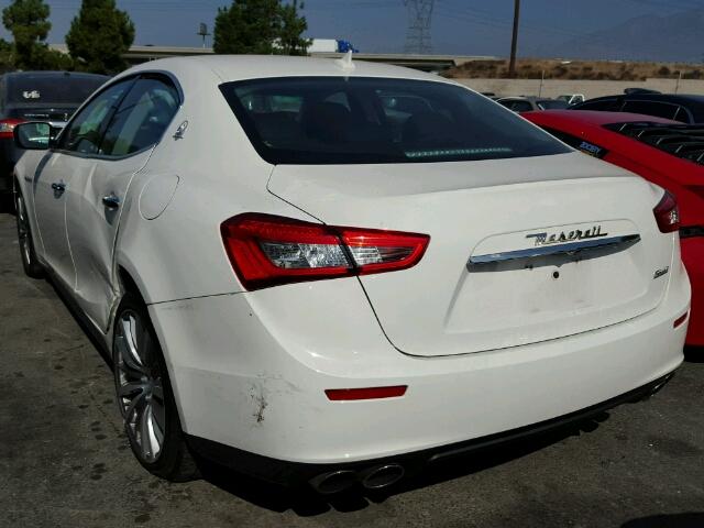 ZAM57XSA6G1165194 - 2016 MASERATI GHIBLI WHITE photo 3