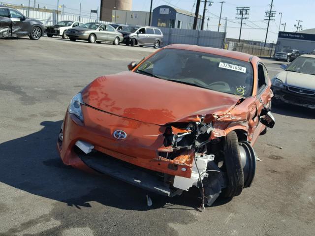 JF1ZNAA14D2701338 - 2013 TOYOTA SCION FR-S ORANGE photo 2