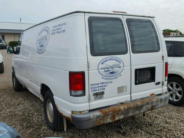 1FTRE14231HA10681 - 2001 FORD ECONOLINE WHITE photo 3