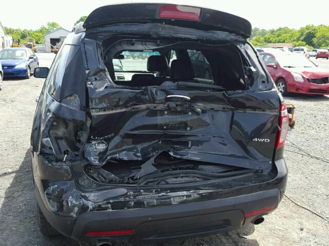 1FM5K8F83DGA63579 - 2013 FORD EXPLORER L BLACK photo 9