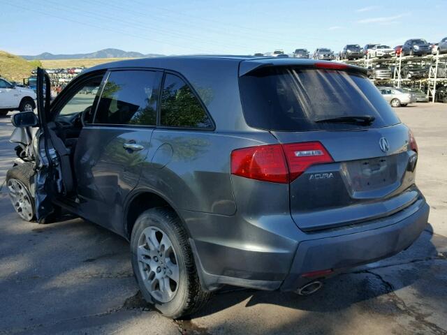 2HNYD28269H500563 - 2009 ACURA MDX GRAY photo 3