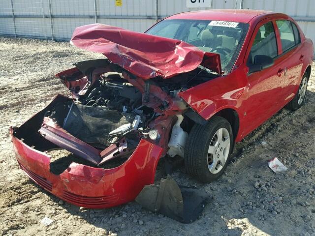 1G1AK55F177252830 - 2007 CHEVROLET COBALT LS RED photo 2