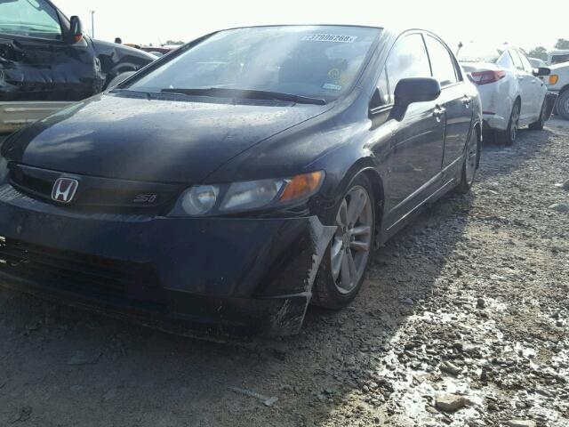 2HGFA55527H710601 - 2007 HONDA CIVIC SI BLACK photo 2