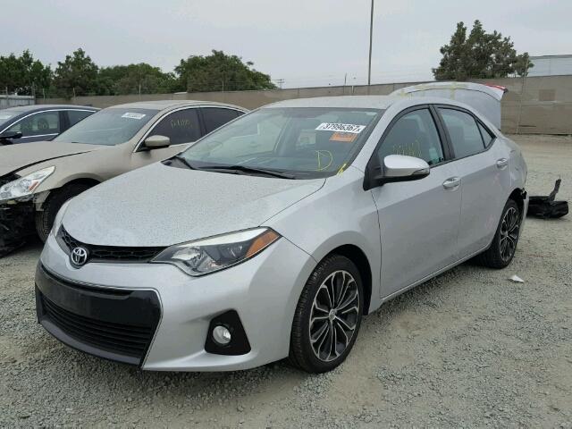 5YFBURHE6EP154923 - 2014 TOYOTA COROLLA L SILVER photo 2