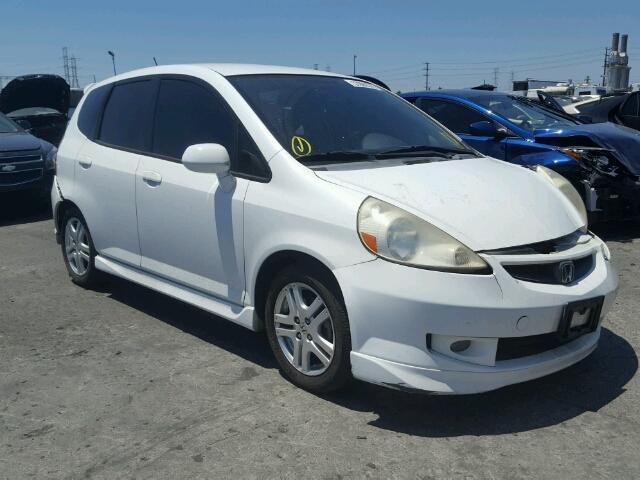 JHMGD37677S061812 - 2007 HONDA FIT S WHITE photo 1