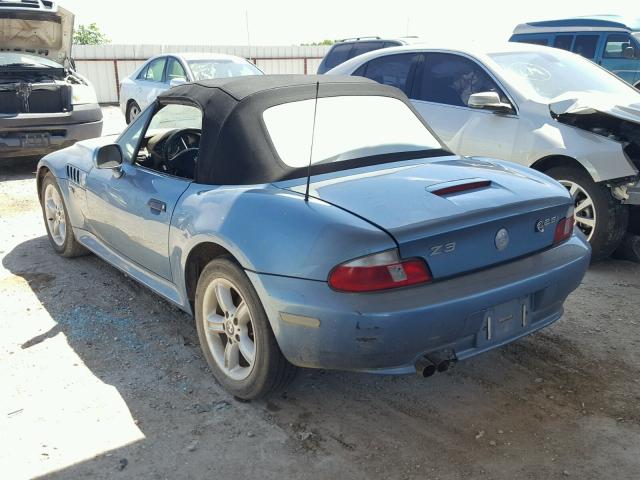 WBACN33411LM02069 - 2001 BMW Z3 2.5 BLUE photo 3