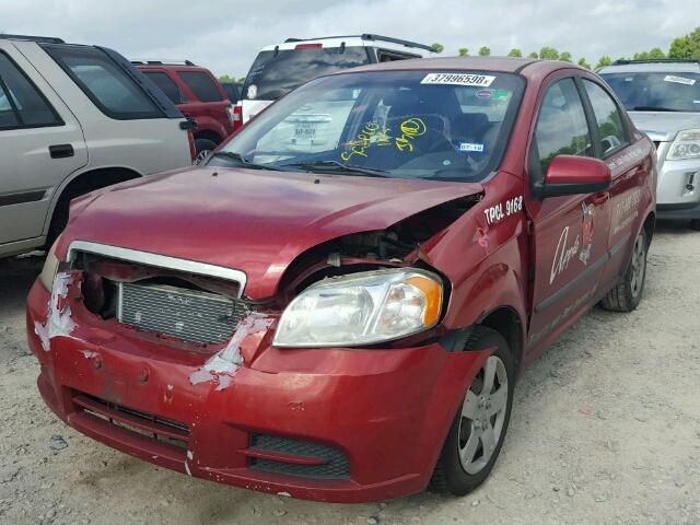 KL1TD5DE6BB257909 - 2011 CHEVROLET AVEO LS RED photo 2