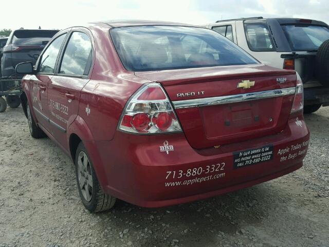KL1TD5DE6BB257909 - 2011 CHEVROLET AVEO LS RED photo 3