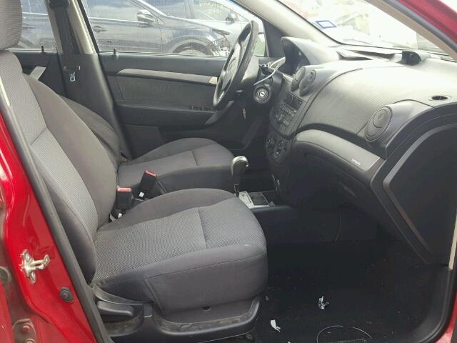 KL1TD5DE6BB257909 - 2011 CHEVROLET AVEO LS RED photo 5