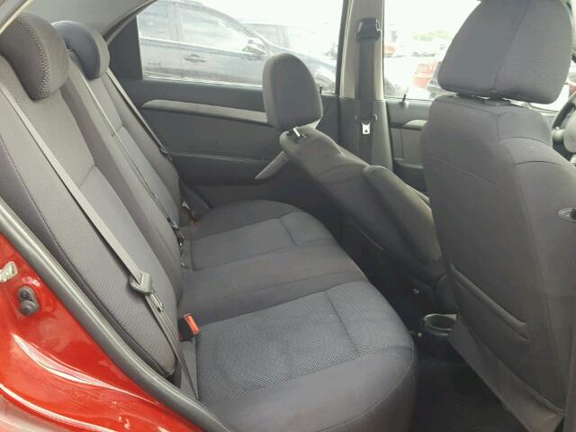 KL1TD5DE6BB257909 - 2011 CHEVROLET AVEO LS RED photo 6