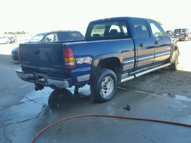 1GCHK23U81F186618 - 2001 CHEVROLET SILVERADO BLUE photo 4