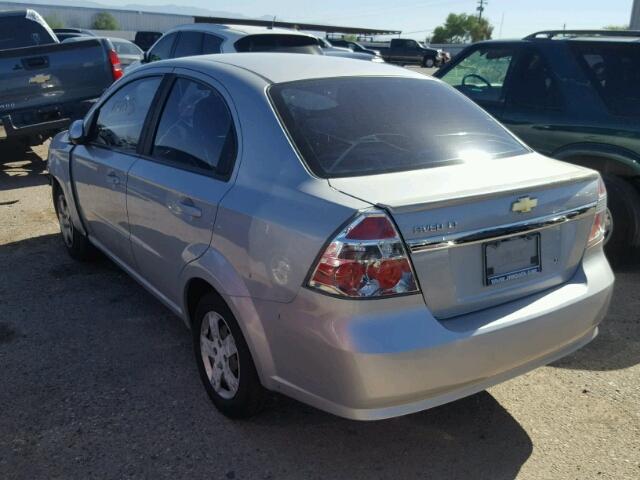 KL1TD5DE6AB113274 - 2010 CHEVROLET AVEO LS SILVER photo 3