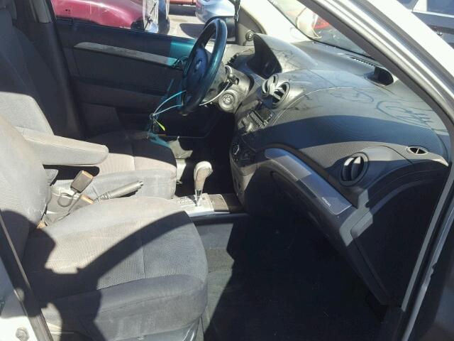 KL1TD5DE6AB113274 - 2010 CHEVROLET AVEO LS SILVER photo 5